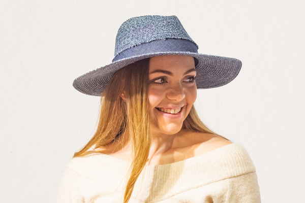 Azure Fedora Navy White Melange - Tau Collection