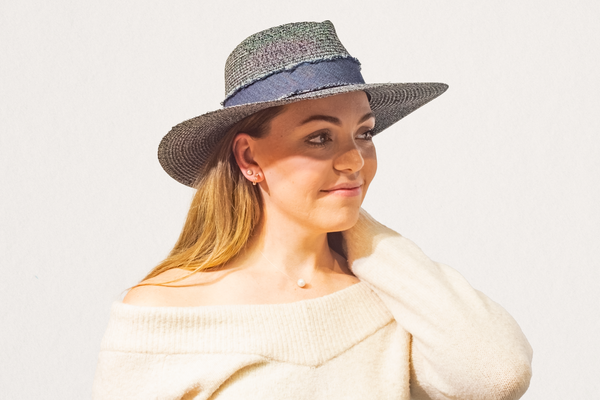 Azure Fedora Black Slate Melange - Tau Collection