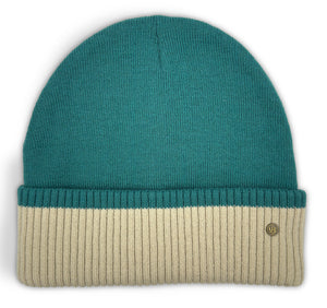 Arniston "Edge" Cream Teal Beanie - Urban Supply SA