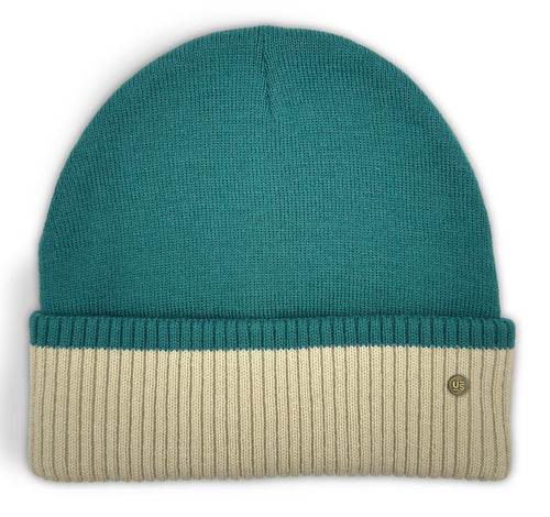 Arniston "Edge" Cream Teal Beanie - Urban Supply SA