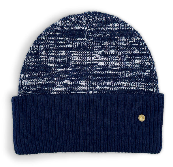 Ubuntu Navy White Melange Beanie - Urban Supply SA