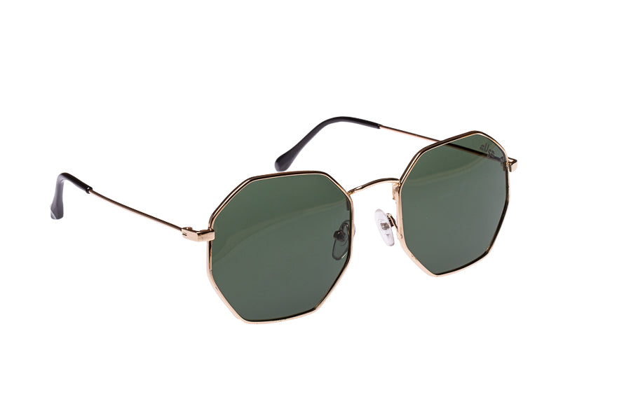Bundu Green Lens and gold frame sunglasses